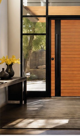 Puerta de seguridad Premium símil madera